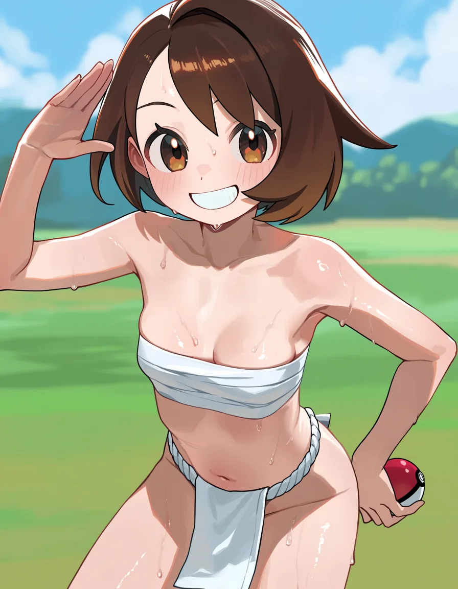 褌のユウリ（ポケモン剣盾）のイラスト